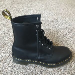 Dr Martens Air Walk black leather combat boots